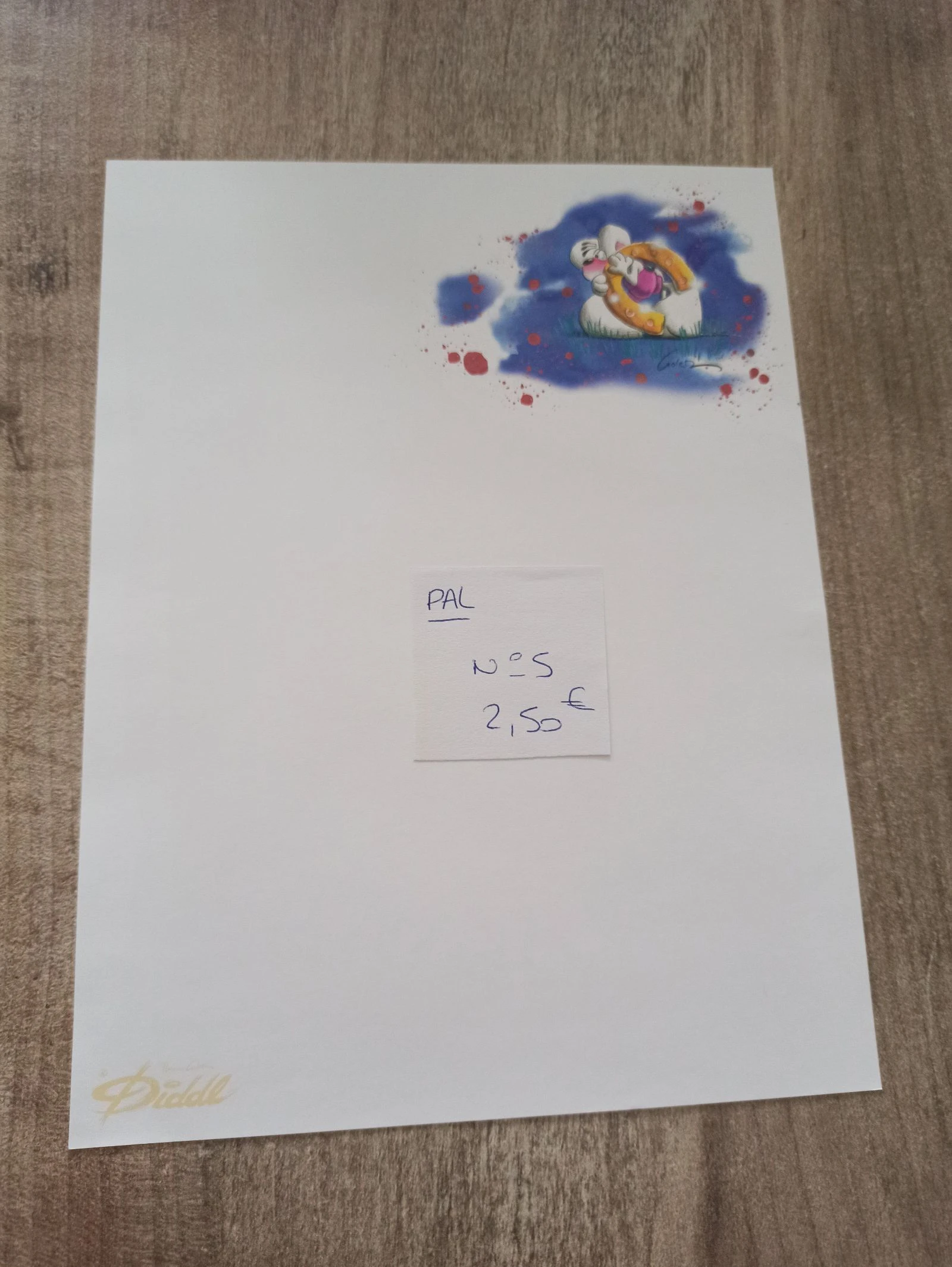 Papier à lettre Diddl 5 2,50€ feuille 